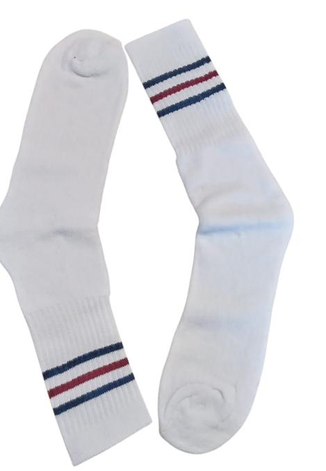 Sosete Bărbați 2/set,Inalte,Interior Flausat,Culoare Alb ,En-gros